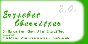 erzsebet oberritter business card